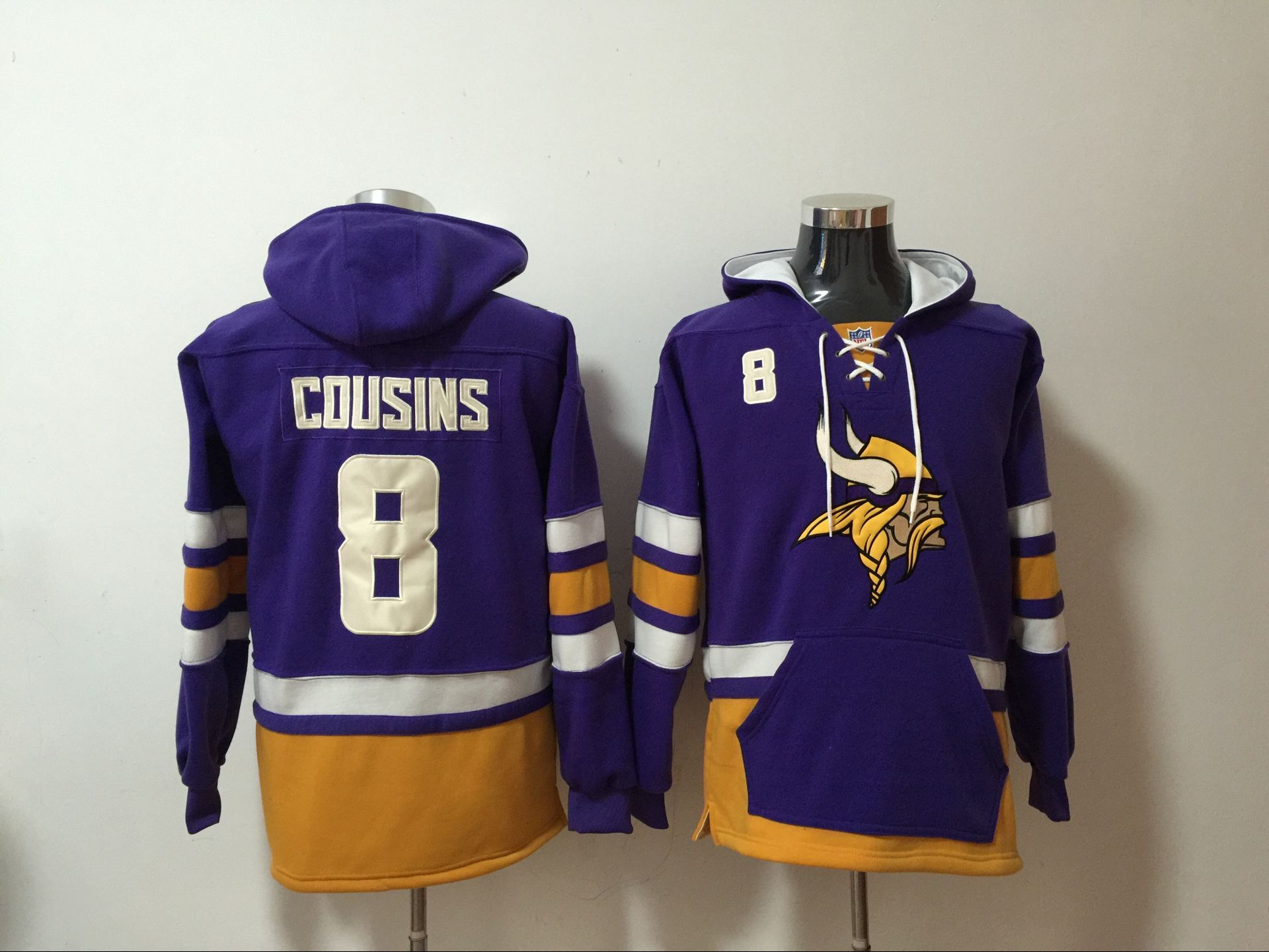 Men NFL Nike Minnesota Vikings #8 Cousins purple Sweatshirts